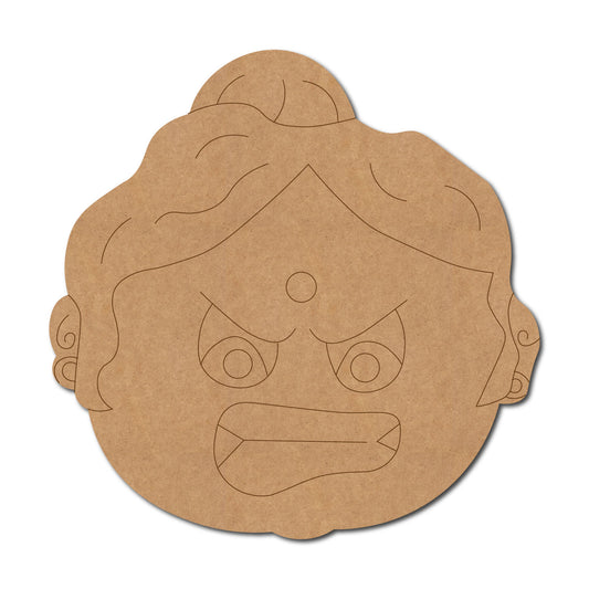 Angry Indian Woman Face Pre Marked MDF Design 1