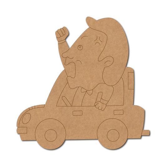 Angry Man In Car Pre Marked MDF Design 1