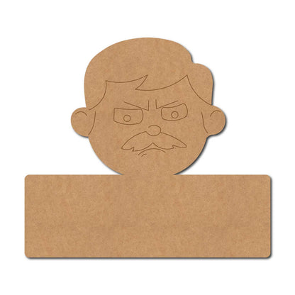 Angry Man Nameplate Pre Marked MDF Design 1