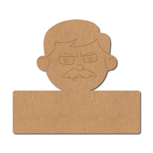 Angry Man Nameplate Pre Marked MDF Design 1