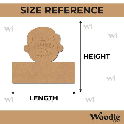 Angry Man Nameplate Pre Marked MDF Design 1
