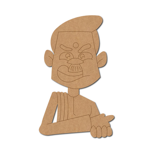 Angry South Indian Man Pre Marked MDF Design 1