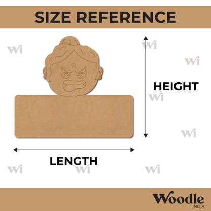 Angry Woman Nameplate Pre Marked MDF Design 1