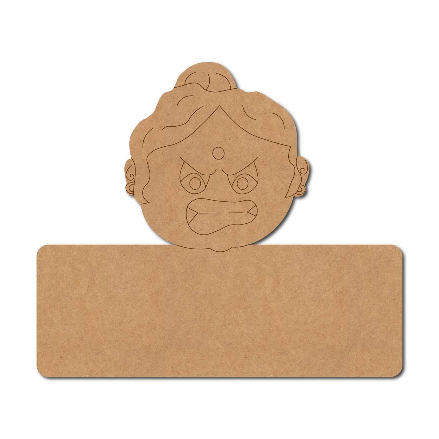 Angry Woman Nameplate Pre Marked MDF Design 1
