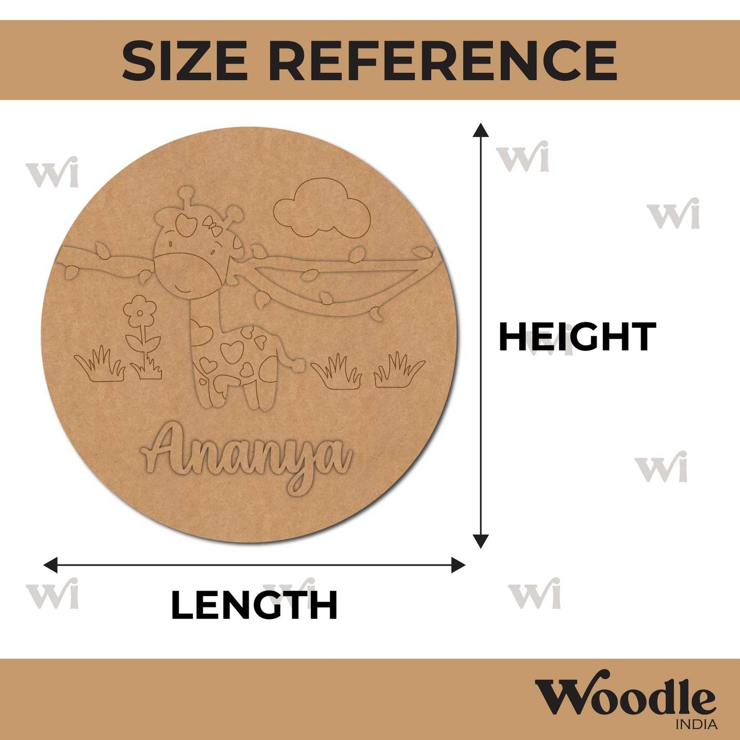Animal Nameplate MDF Design 1