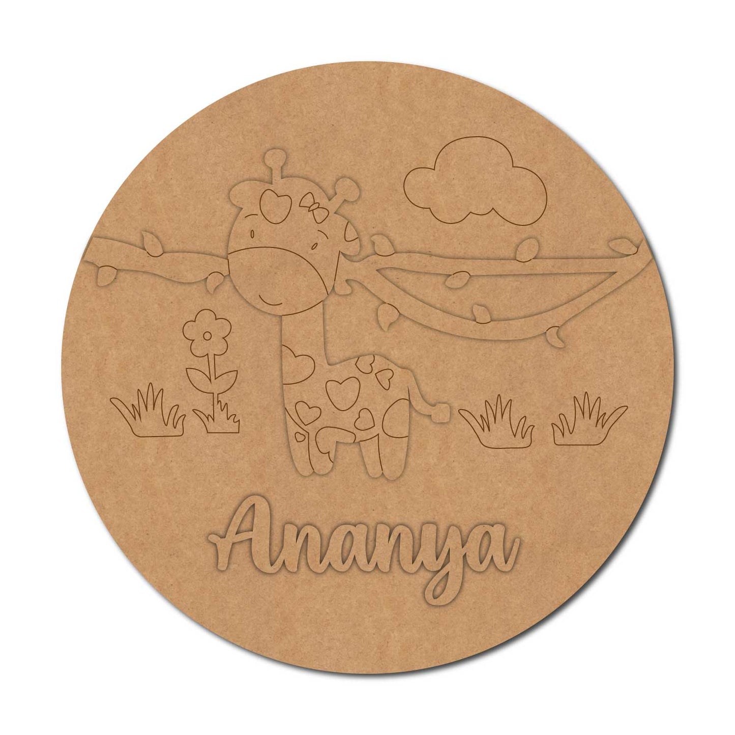 Animal Nameplate MDF Design 1