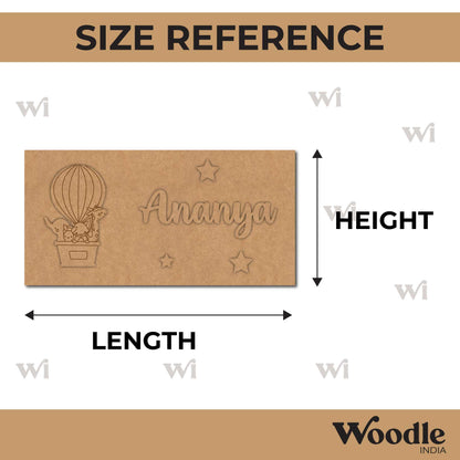 Animals Kids Nameplate MDF Design 1