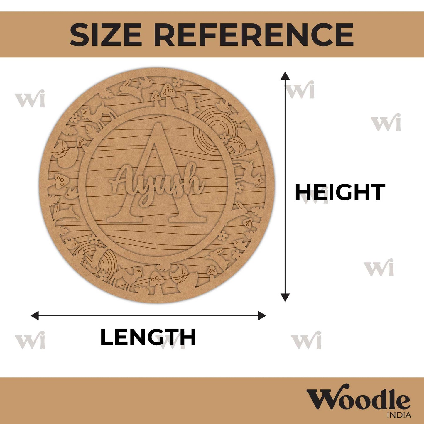 Animals Nameplate MDF Design 11