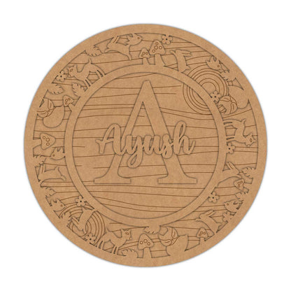 Animals Nameplate MDF Design 11