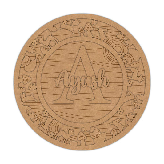 Animals Nameplate MDF Design 11