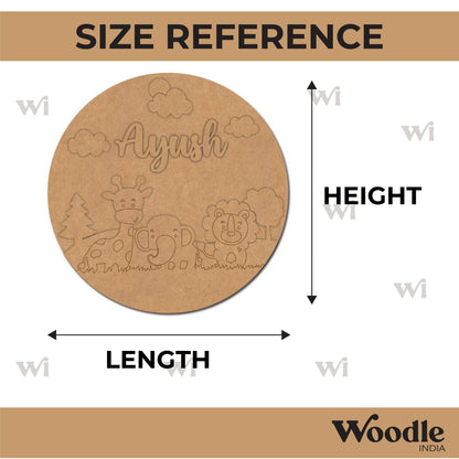 Animals Nameplate MDF Design 12