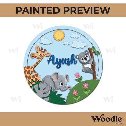 Animals Nameplate MDF Design 13