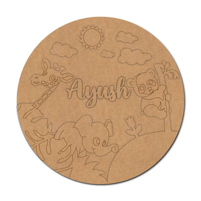 Animals Nameplate MDF Design 13