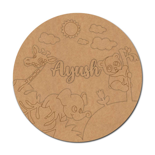 Animals Nameplate MDF Design 13