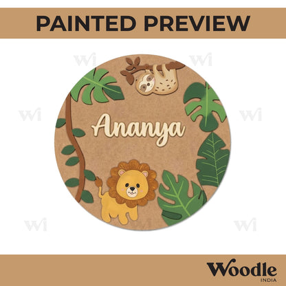 Animals Nameplate MDF Design 14