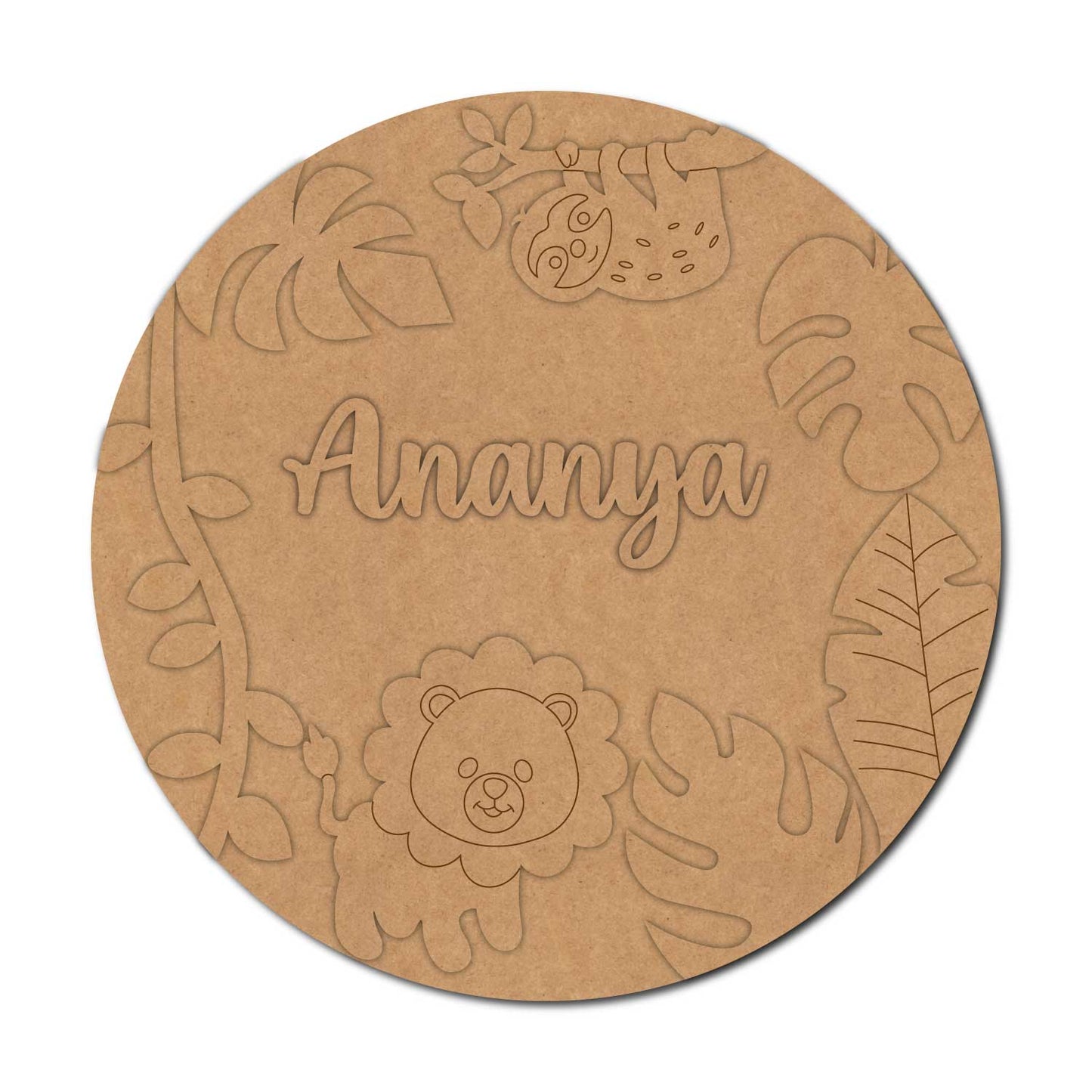 Animals Nameplate MDF Design 14