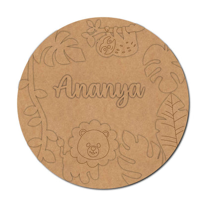 Animals Nameplate MDF Design 14