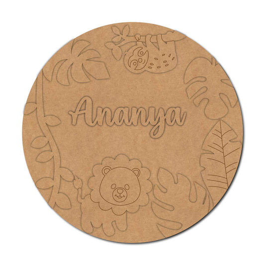 Animals Nameplate MDF Design 14