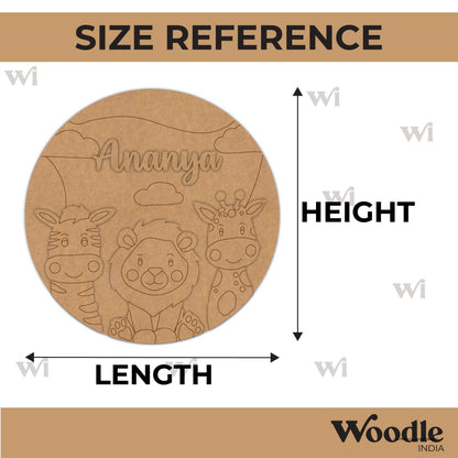 Animals Nameplate MDF Design 15
