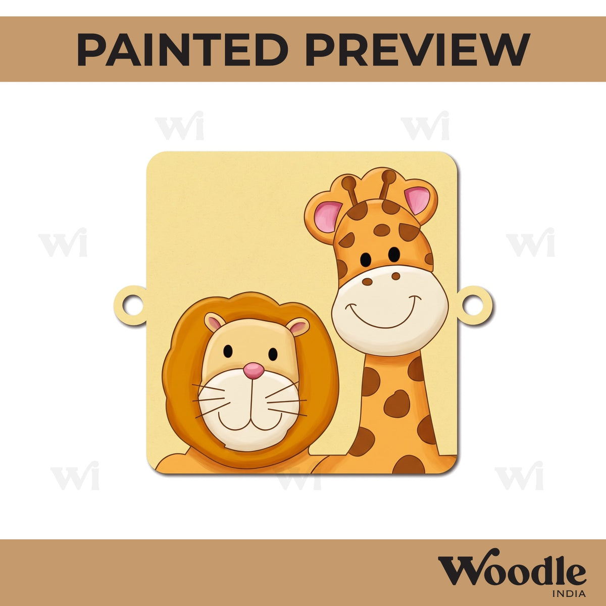 Animals Rakhi Pre Marked MDF Design 1