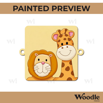 Animals Rakhi Pre Marked MDF Design 1