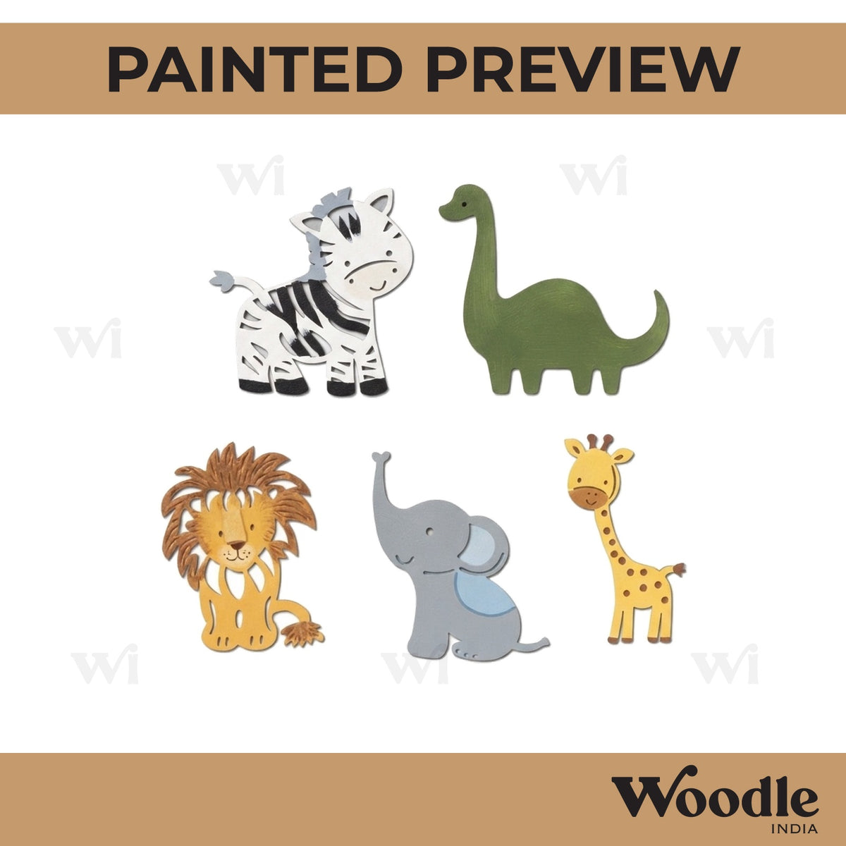 Animals Set Cutout MDF Design 1