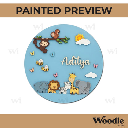 Animals Nameplate MDF Design 5
