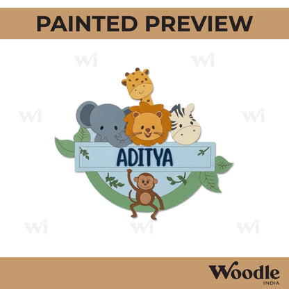 Animals Nameplate MDF Design 7