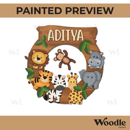 Animals Nameplate MDF Design 8
