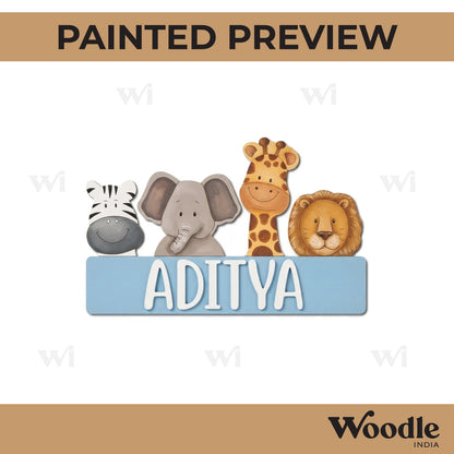 Animals Nameplate MDF Design 9