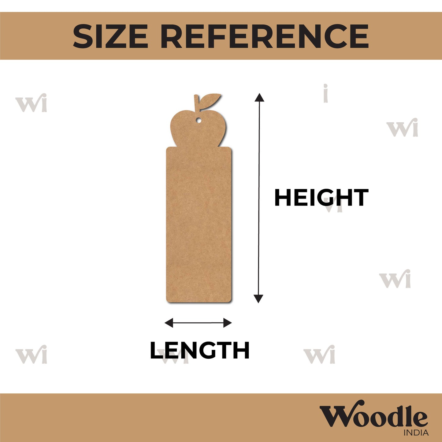 Apple Bookmark MDF Design 1