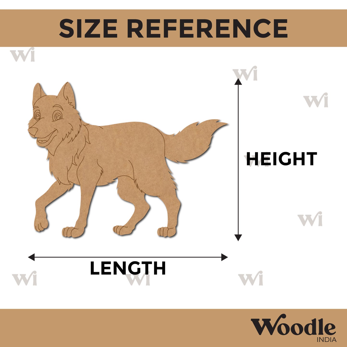 Arctic Wolf Pre Marked MDF Design 1