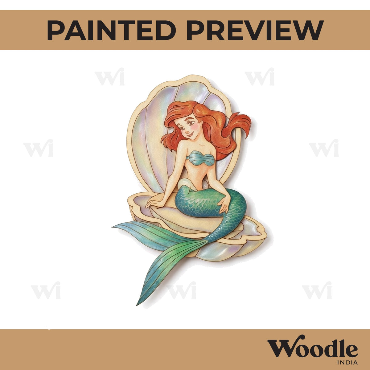 Ariel Disney Mermaid Pre Marked MDF Design 1
