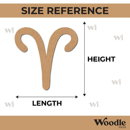 Aries Zodiac Sign Cutout MDF Design 2