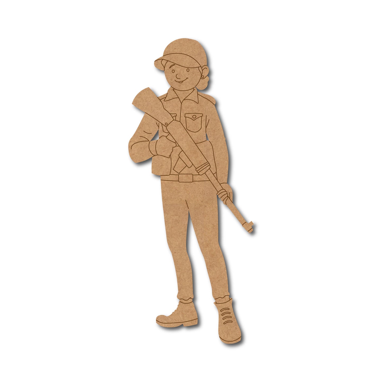 Army Woman Pre Marked MDF Design 1