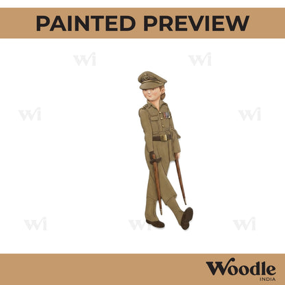 Army Woman Pre Marked MDF Design 2