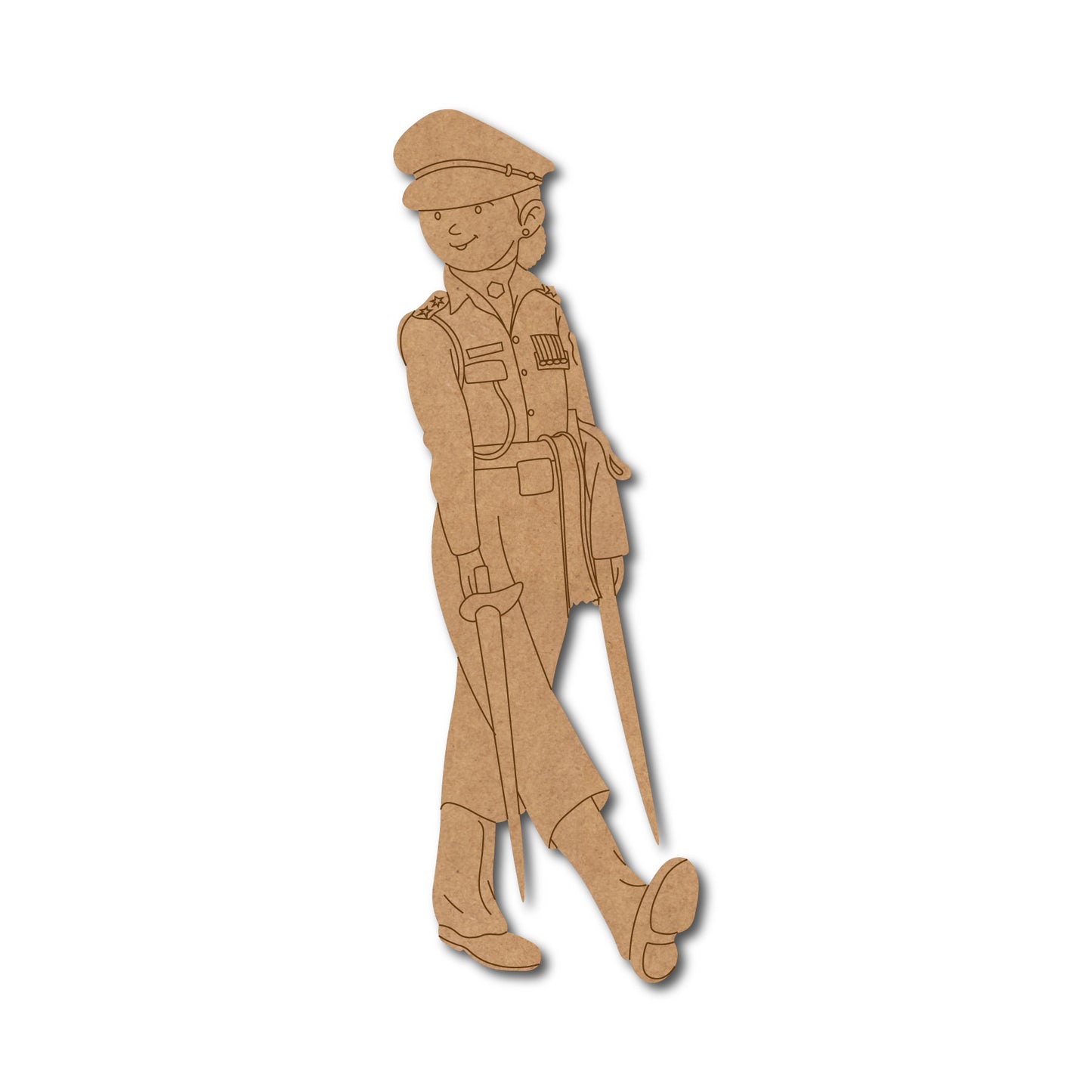 Army Woman Pre Marked MDF Design 2