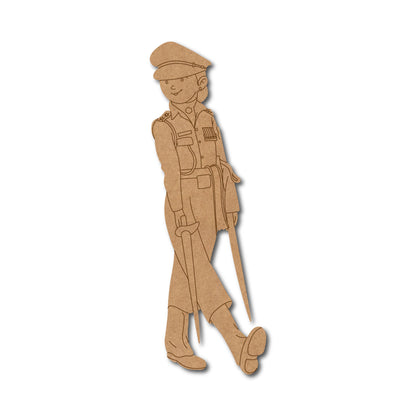 Army Woman Pre Marked MDF Design 2