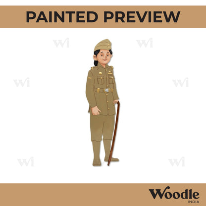 Army Woman Pre Marked MDF Design 3