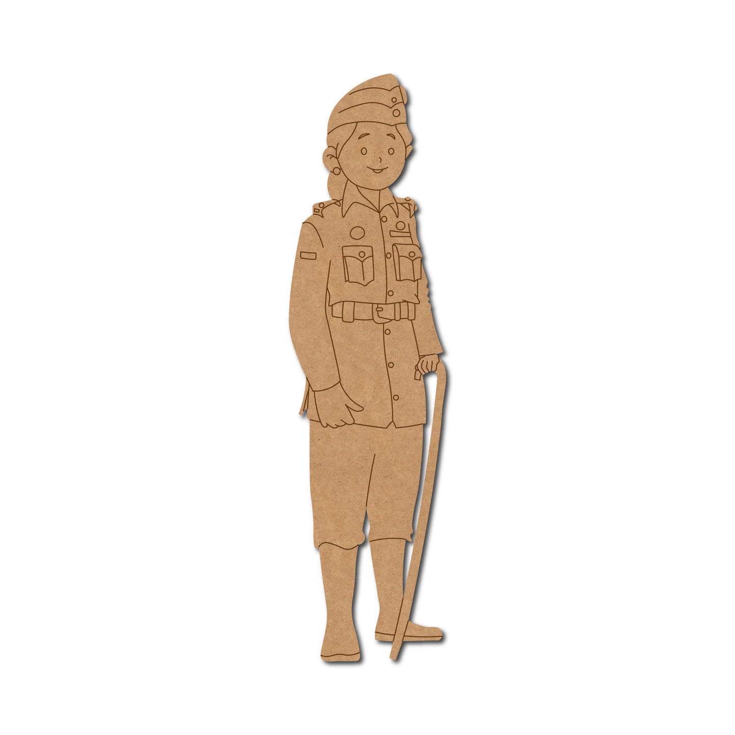Army Woman Pre Marked MDF Design 3