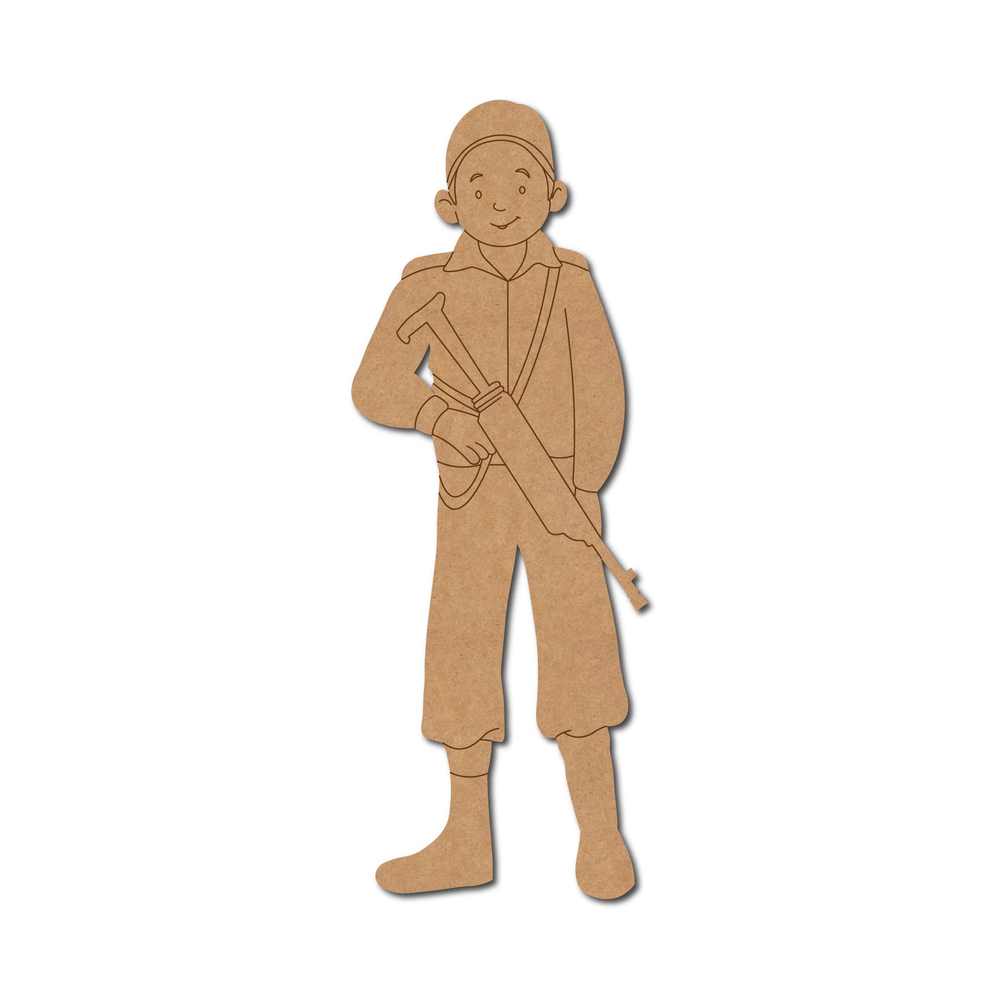 Army Woman Pre Marked MDF Design 4