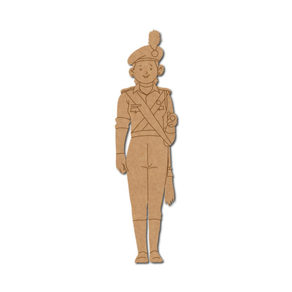 Army Woman Pre Marked MDF Design 5