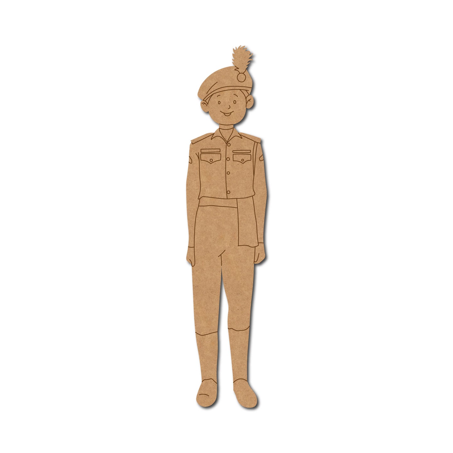 Army Woman Pre Marked MDF Design 6