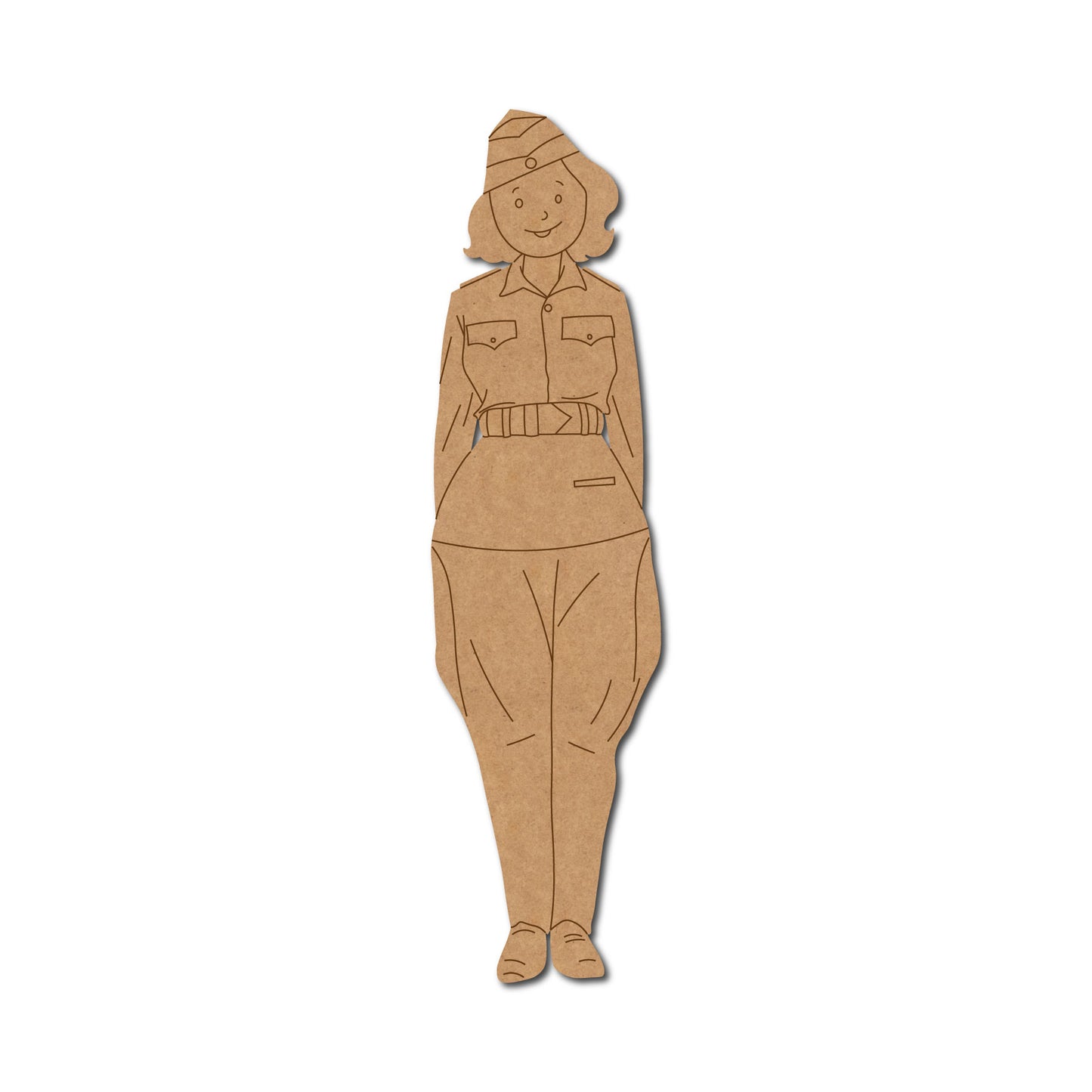 Army Woman Pre Marked MDF Design 7