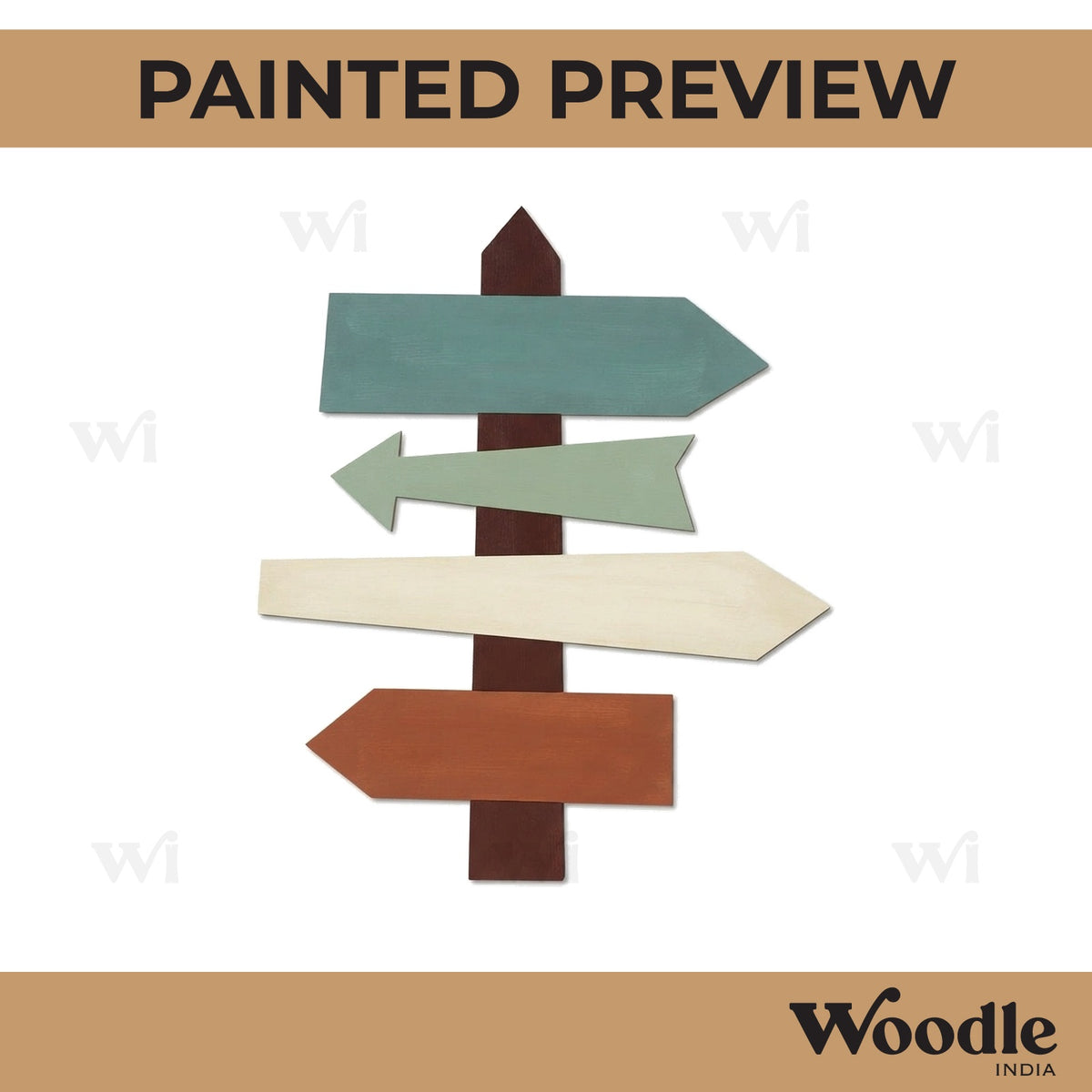 Arrows Signboard Pre Marked MDF Design 1