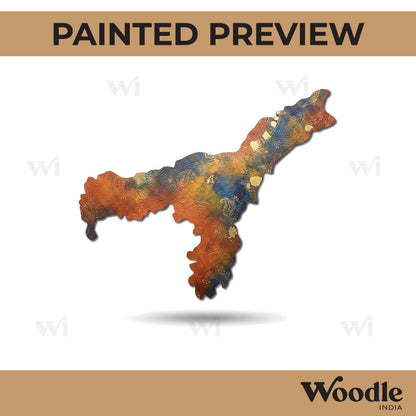 Assam Map Cutout MDF Design 1
