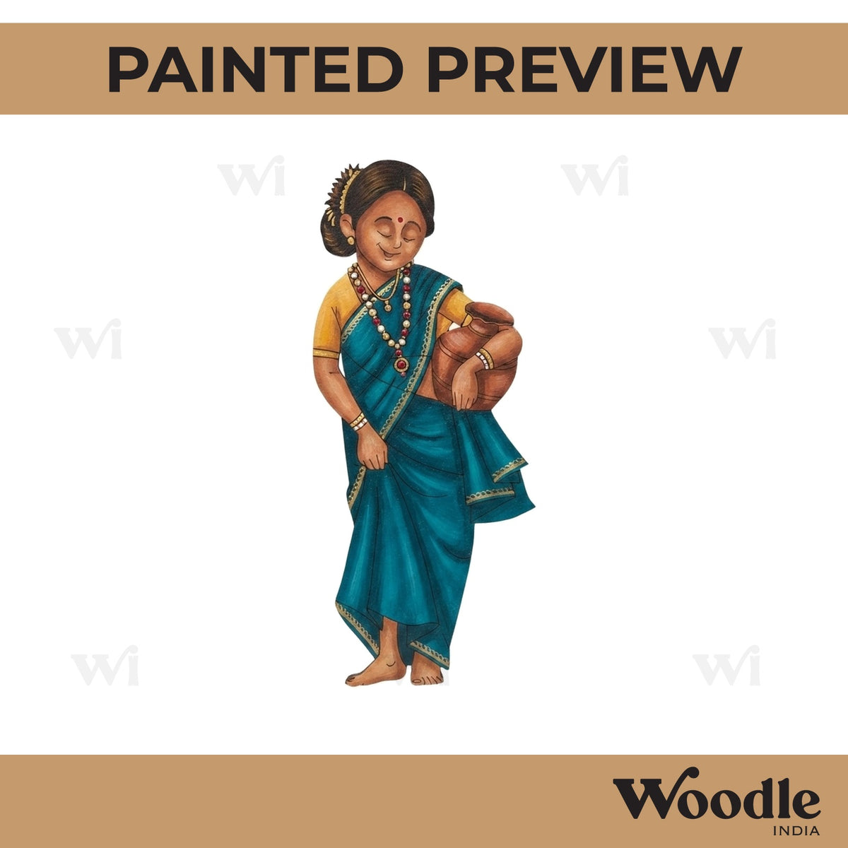 Assam Woman Pre Marked MDF Design 1
