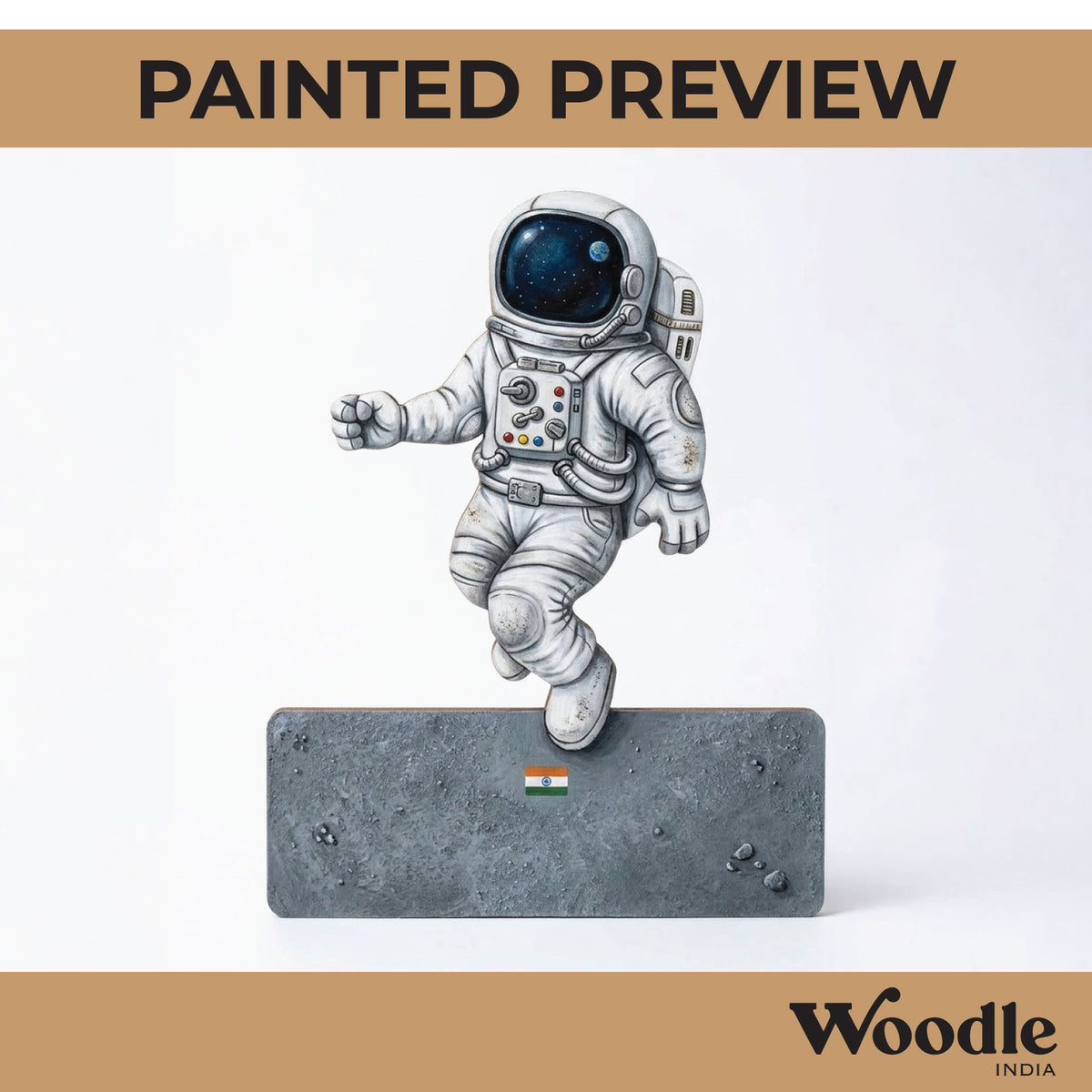 Astronaut Nameplate Pre Marked MDF Design 1