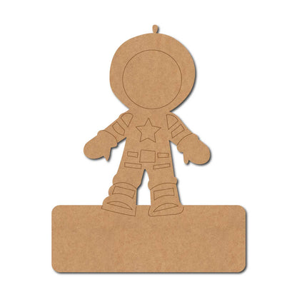 Astronaut Nameplate Pre Marked MDF Design 2