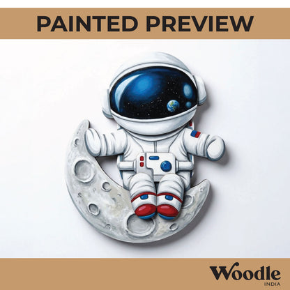 Astronaut On Moon Pre Marked MDF Design 1